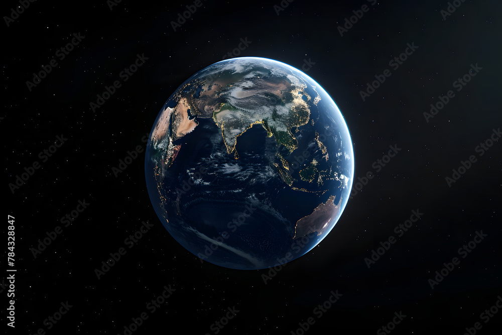 Fototapeta premium Planet Earth in blank space