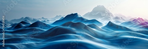 Fantasy alien planet. Mountain and sea landscapes