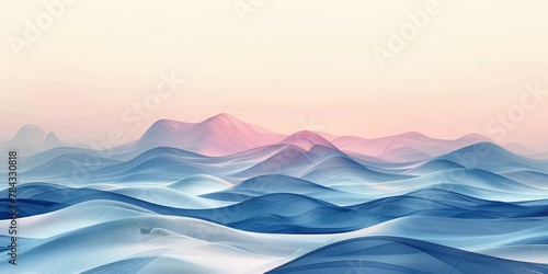 Abstract wavy light landscape background