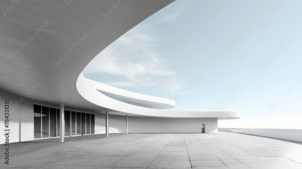 Futuristic architecture building background with empty wide space floor, concrete floor car showing park, cement garage car present design scene, Horizontal view. Futuristic architecture building background with empty wide space floor, concrete floor car showing park, cement garage car present design scene, Horizontal view.
