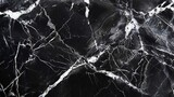 Detailed image of a luxurious black marble slab with natural white veins, representing sophistication and high-end design material for interiors