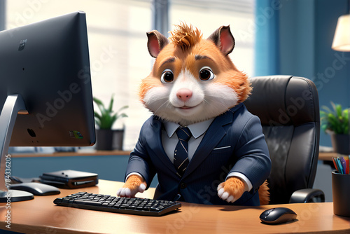hamster in an office © Enzo