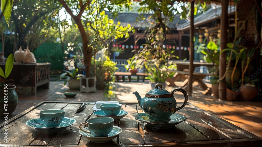 Obraz premium Tea time in Chiangmai