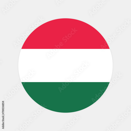 Free Download Hungary national flag vector illustration. Hungary Round flag.
 - GFXLoad