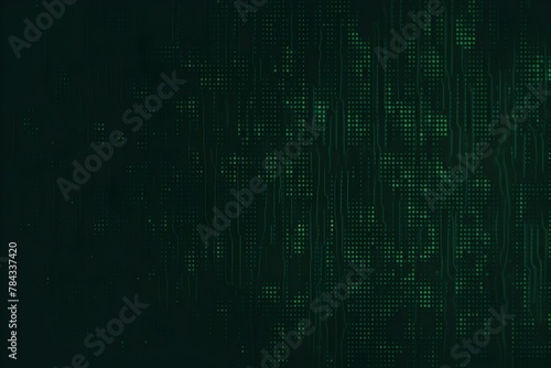 Green binary code sci-fi background with futuristic digital technology and