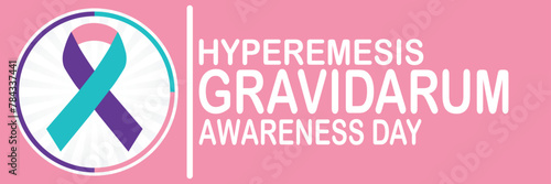 Hyperemesis Gravidarum Awareness Day. Suitable for greeting card, poster and banner. Vector illustration. photo