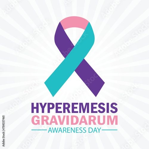 Hyperemesis Gravidarum Awareness Day Vector illustration. Holiday concept. Template for background, banner, card, poster with text inscription.  photo
