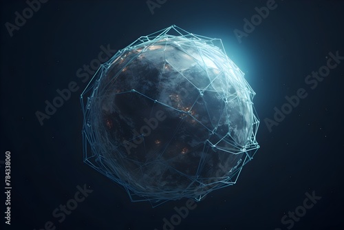 Interconnected Global Network:A Visionary 3D Concept of Worldwide Communication and Technology Advancements