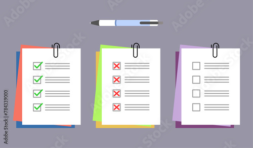 Dos dont and blank advice notice paper icon pros and cons checklist