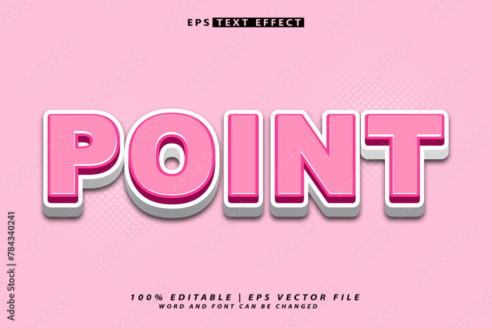 Editable text style effect Point text style theme Editable text style effect Point text style theme