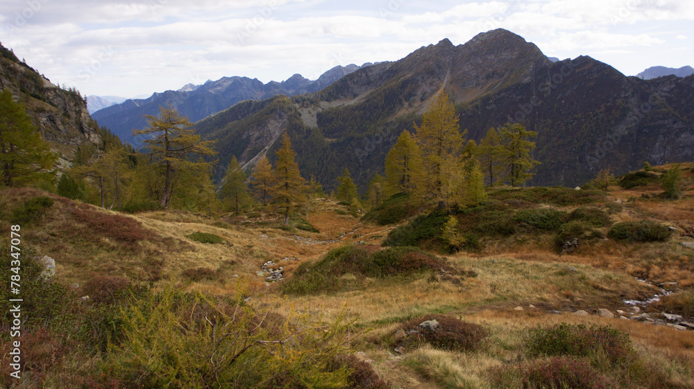 Naklejka premium Mesmerizing view of a beautiful mountainous landscape