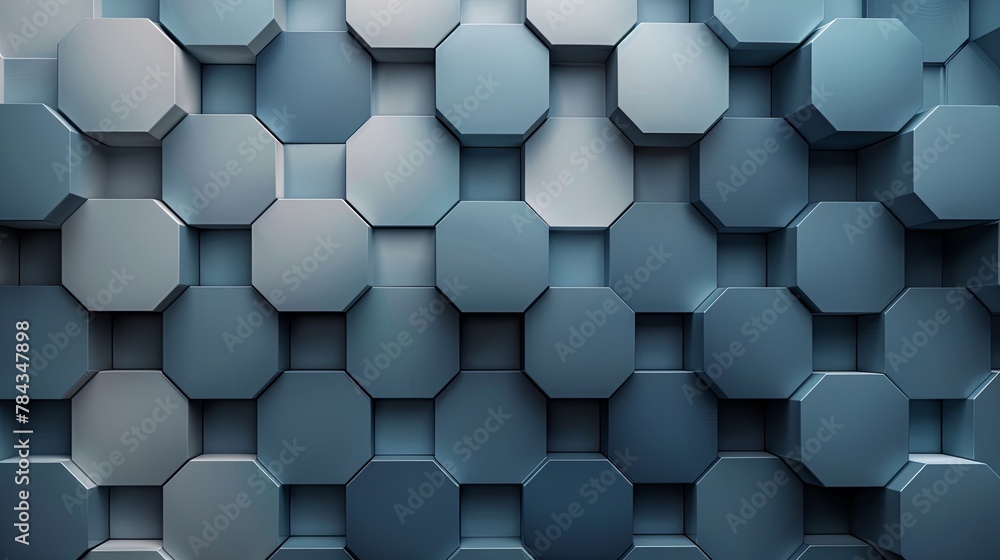 A seamless pattern of blue hexagonal geometric shapes, creating a textured and modern abstract background. A seamless pattern of blue hexagonal geometric shapes, creating a textured and modern abstract background.