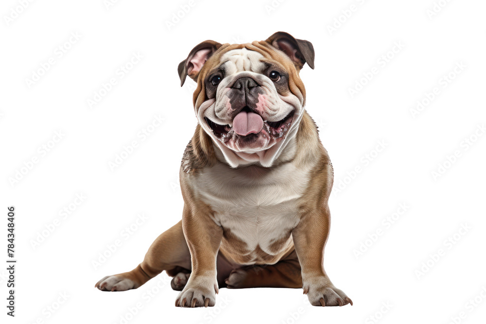 An isolated Bulldog with a transparent background.