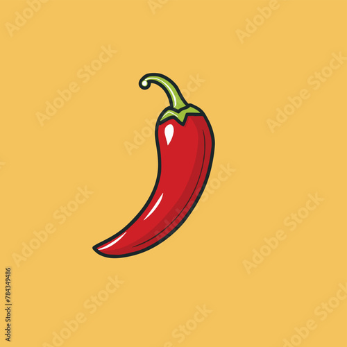 Red hot chili pepper vector illustration