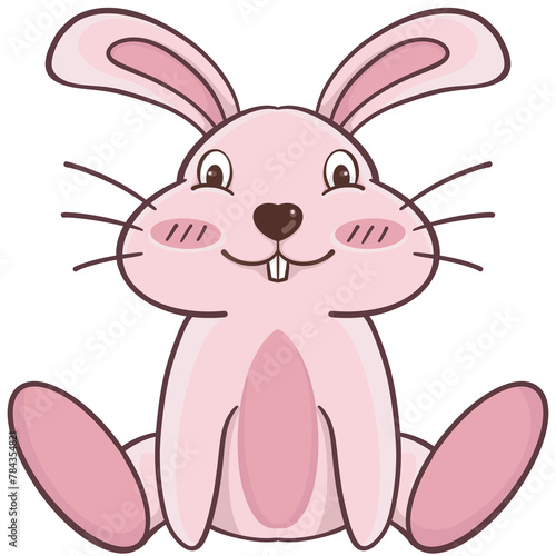 Rabbit Character. PNG Illustration