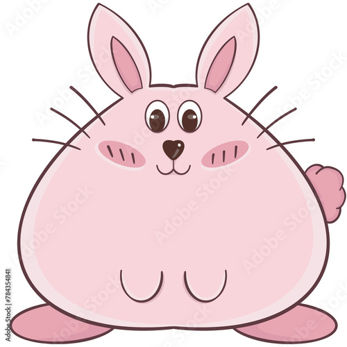 Rabbit Character. PNG Illustration