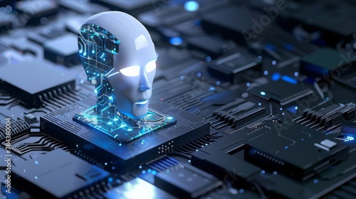 AI, Artificial Intelligence concept,3d rendering,conceptual image.3d background