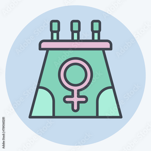 Icon Speech. related to Woman Day symbol. color mate style. simple design illustration
