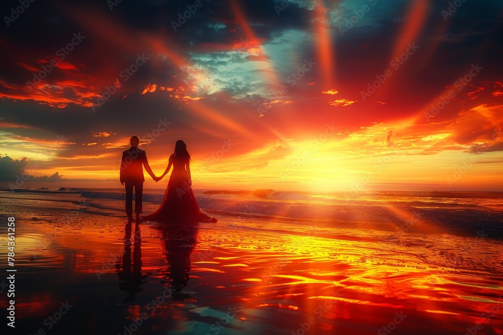 Fototapeta premium Eternal Love Illuminated by Twilight