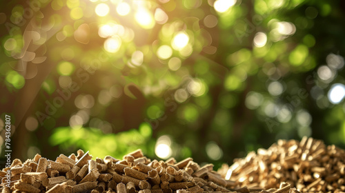 Sustainable Energy: The Power of Wood Pellets. Generative AI