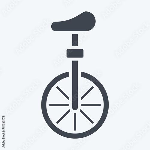 Icon Unicycle. related to Parade symbol. glyph style. simple design illustration