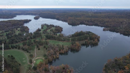 Aerial view of the Loch Raven Reservoir in Baltimore County photo