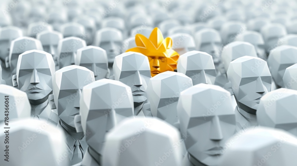 Obraz premium Different, leader, best, unique and discrimination concept. 3d render