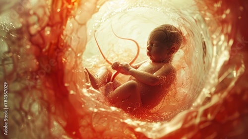 A potent visualization of a woman's womb displays the incredible journey of a developing fetus.