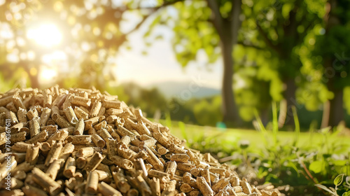 Sustainable Energy: The Power of Wood Pellets. Generative AI