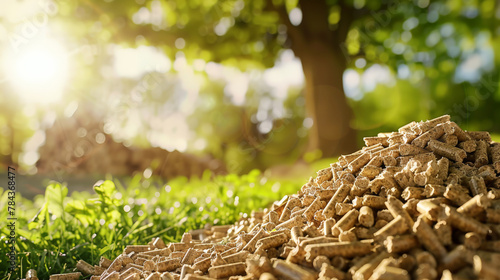 Sustainable Energy: The Power of Wood Pellets. Generative AI