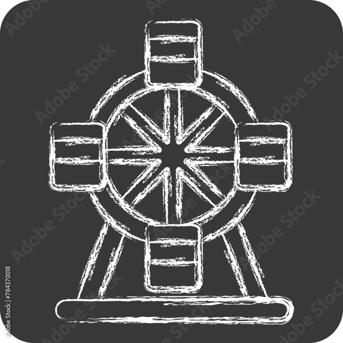 Icon Verris Wheel. related to Parade symbol. chalk Style. simple design illustration