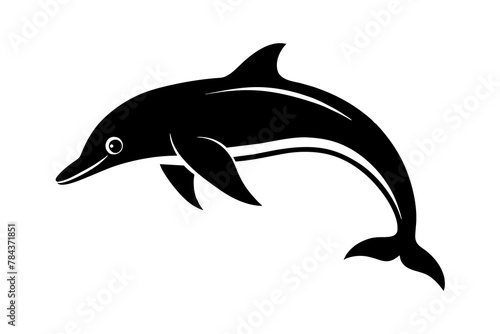  dolphin silhouette vector art illustration  