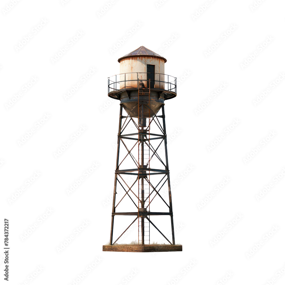Old water tower. Isolated on transparent background. Old water tower. Isolated on transparent background.