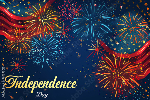 Fireworks background for Independence Day. 4 of July