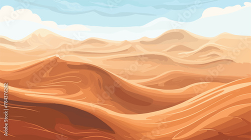 Artistic adaptation of patterns in sand 2d flat cartoon © iclute