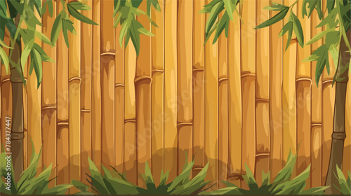 Bamboo fence background is not delicate. made from