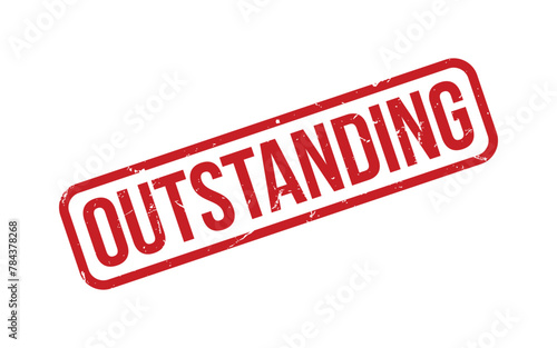 Red Outstanding Rubber Stamp Seal Vector