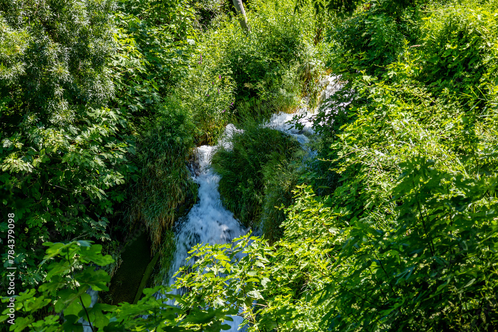 Beautiful landscape in the Krka National Park in Croatia. Natural Waterfalls. Natural wonders Beautiful landscape in the Krka National Park in Croatia. Natural Waterfalls. Natural wonders