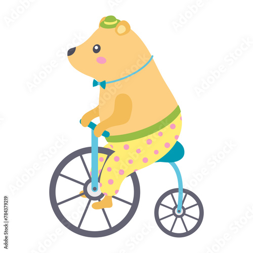 circus bear on bicycle