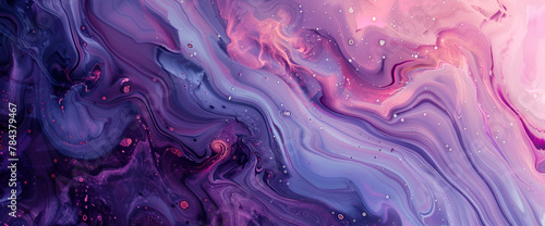 Mixture of colors creating waves and swirls ,Marbled Watercolor Texture in Pink, Purple, Blue, and White for Backdrops and Designs,abstract background of blue and pink paint in the form of waves