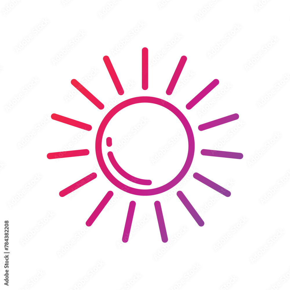 Sun Gradient Icon Vector Illustration