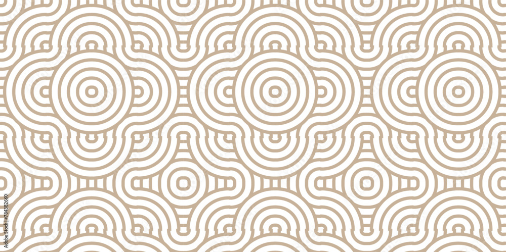 Overlapping Pattern Minimal diamond geometric waves spiral abstract circle wave line. wood color seamless tile stripe geometric create retro square line backdrop pattern background.