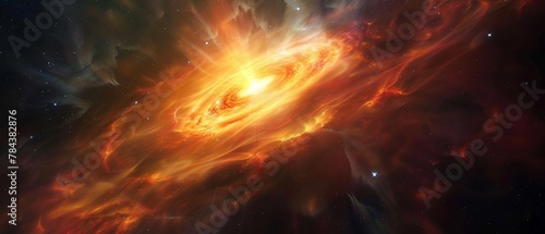 Mesmerizing image of a quasar in open space