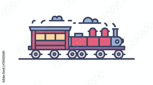 Train icon vector classic train symbol. Linear style © Ayyan