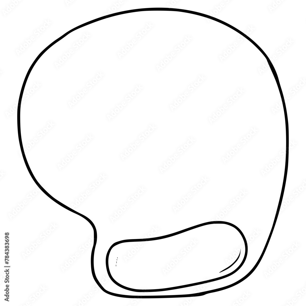 mousepad illustration hand drawn outline vector mousepad illustration hand drawn outline vector