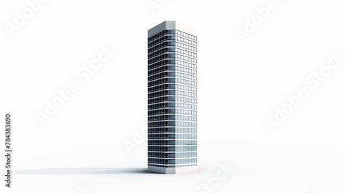 Wallpaper Mural office building isolated on a white background Torontodigital.ca