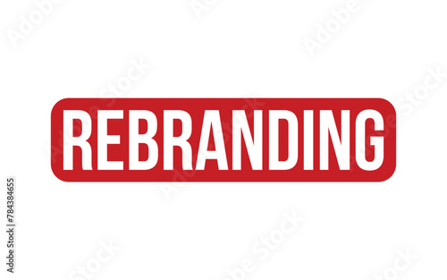 Red Rebranding Rubber Stamp Seal Vector