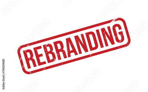 Red Rebranding Rubber Stamp Seal Vector