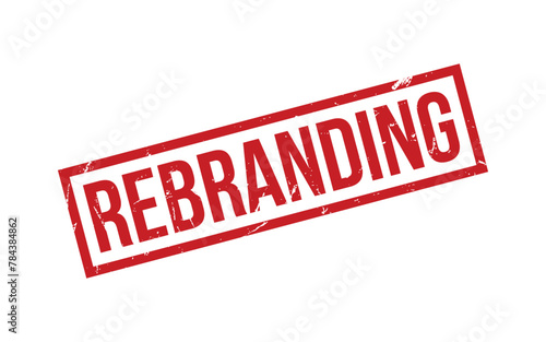 Red Rebranding Rubber Stamp Seal Vector