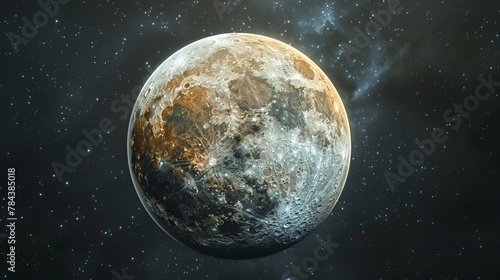 Ultra-realistic depiction of the planet Pluto, high-resolution